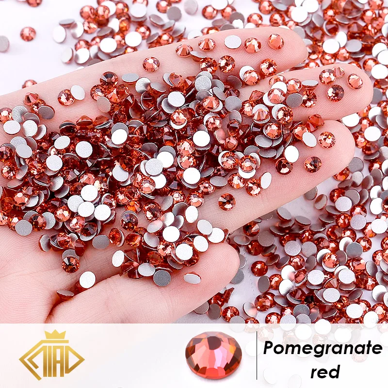 SS4-SS30 Strass colorati Non Hotfix Glitter cristallo colla su Strass diamante Strass per indumento decorazioni Nail art