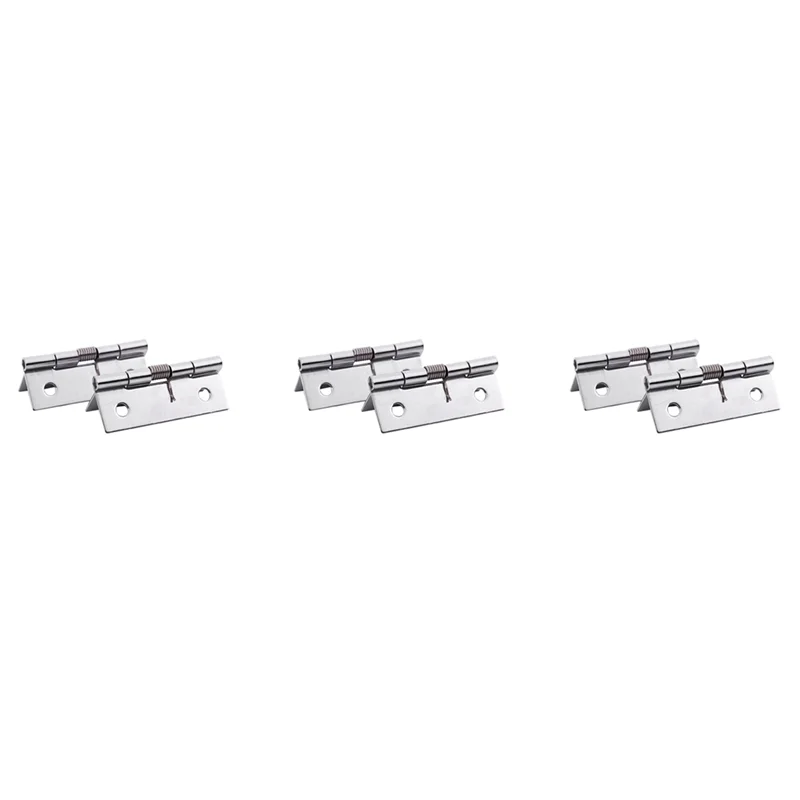 

AB46-Furniture Cabinet With 50 X 38 X 5Mm, Spring Hinges Made Of Stainless Steel, Silver, 6 Pieces