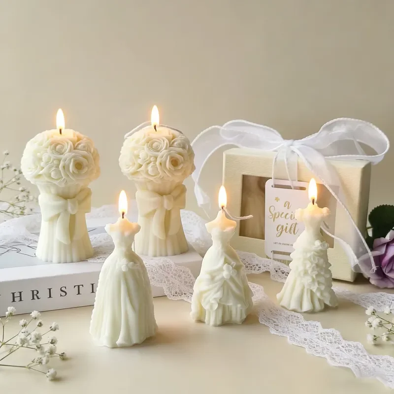 Scented Candles for Wedding Arrangement Shooting Props Bridal Modeling Decor Souvenirs