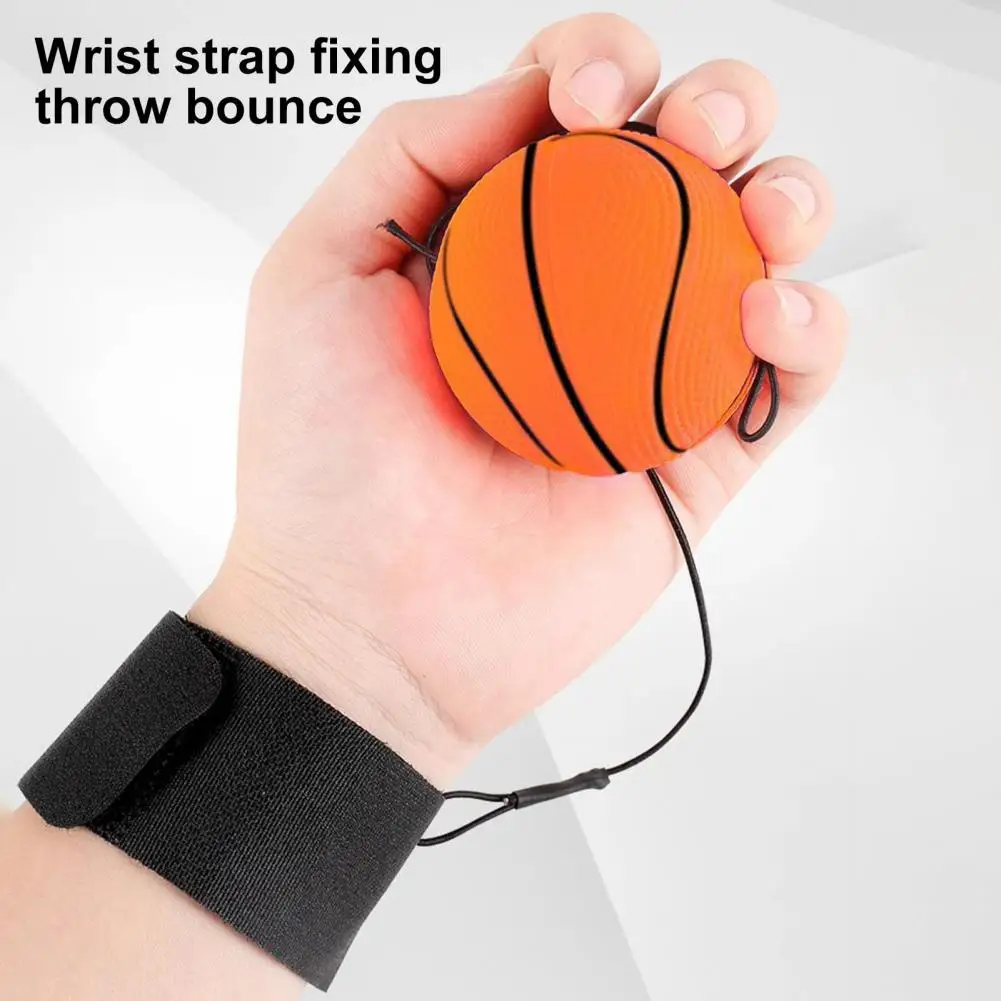 Wrist Return Ball Rubber Sport with Wrist Strap Rebound Bouncy Ball Toy Basketball Baseball Soccer Ball Wristband Toys for Wrist