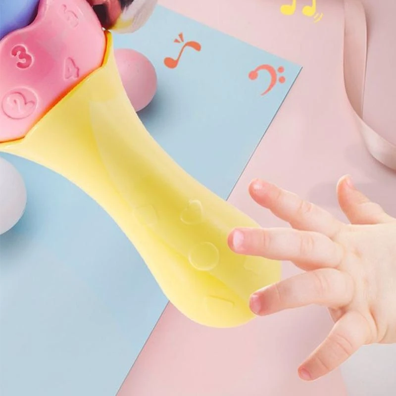 090B Baby Rattle Animal Rabbit Hand Bells Baby Toy with Sound Toy Gift