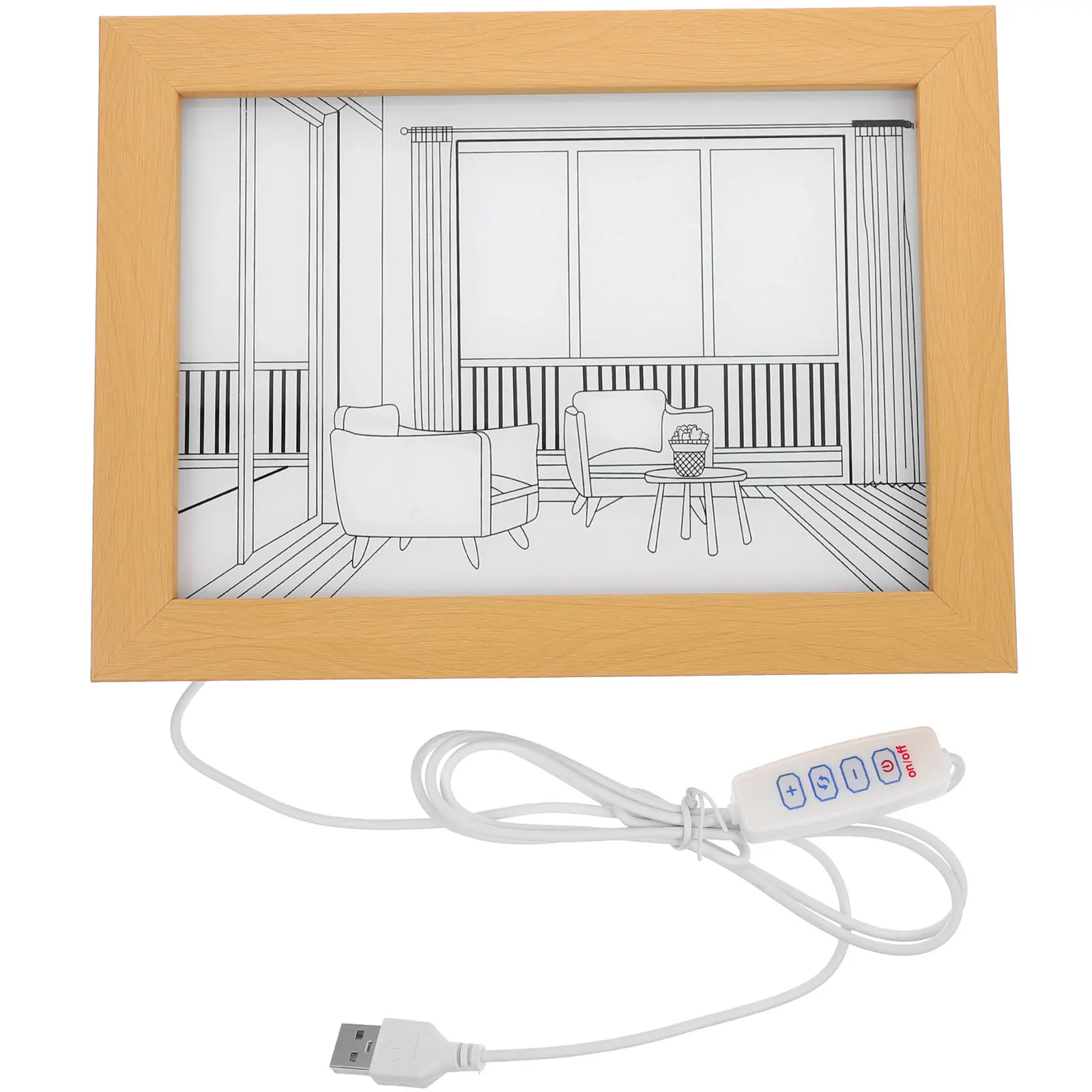 Illuminating Photo Frame LED Decorative Wall Painting Glowing Picture Frame Desktop Night Light Table Decoration Atmosphere