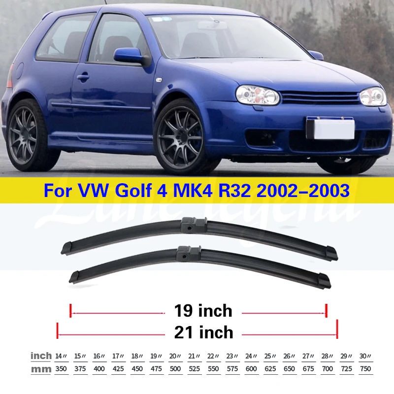 Car Wiper Blade for Volkswagen VW Golf 4 MK4 R32 2002-2003 Front Rear Windscreen Windshield Wipers Car Goods 21\