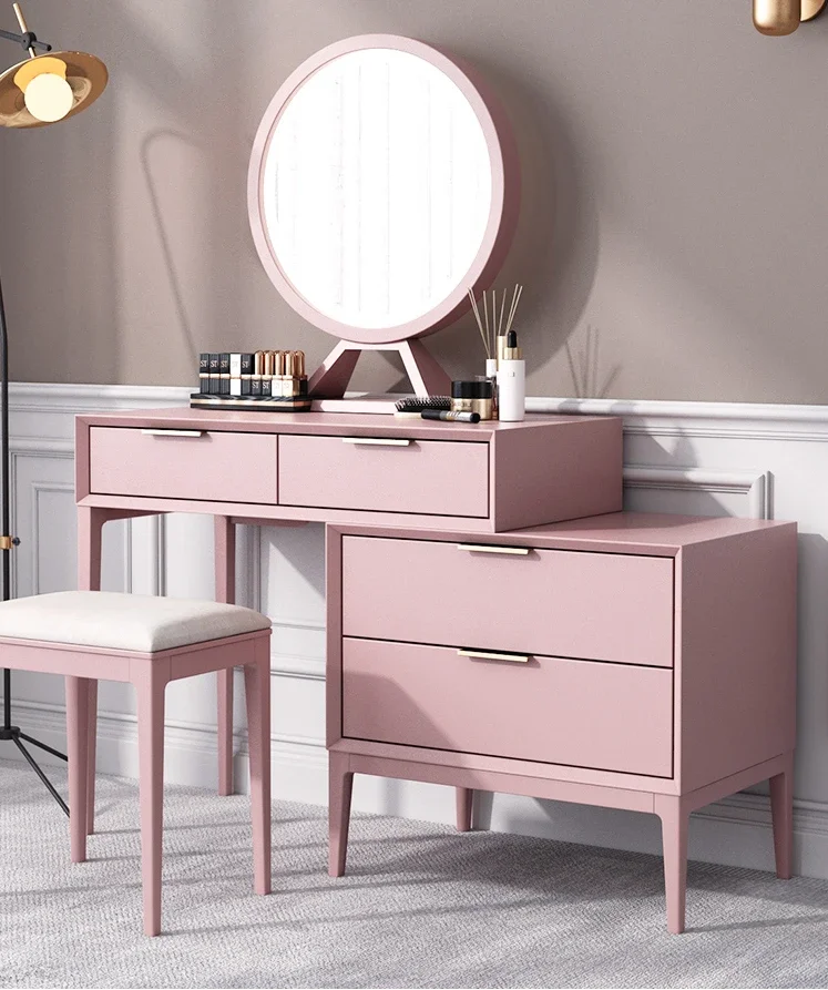 Luxury Dressing Table Bedroom Multifunctional Flip Mirror American Postmodern High-end Dressing Table