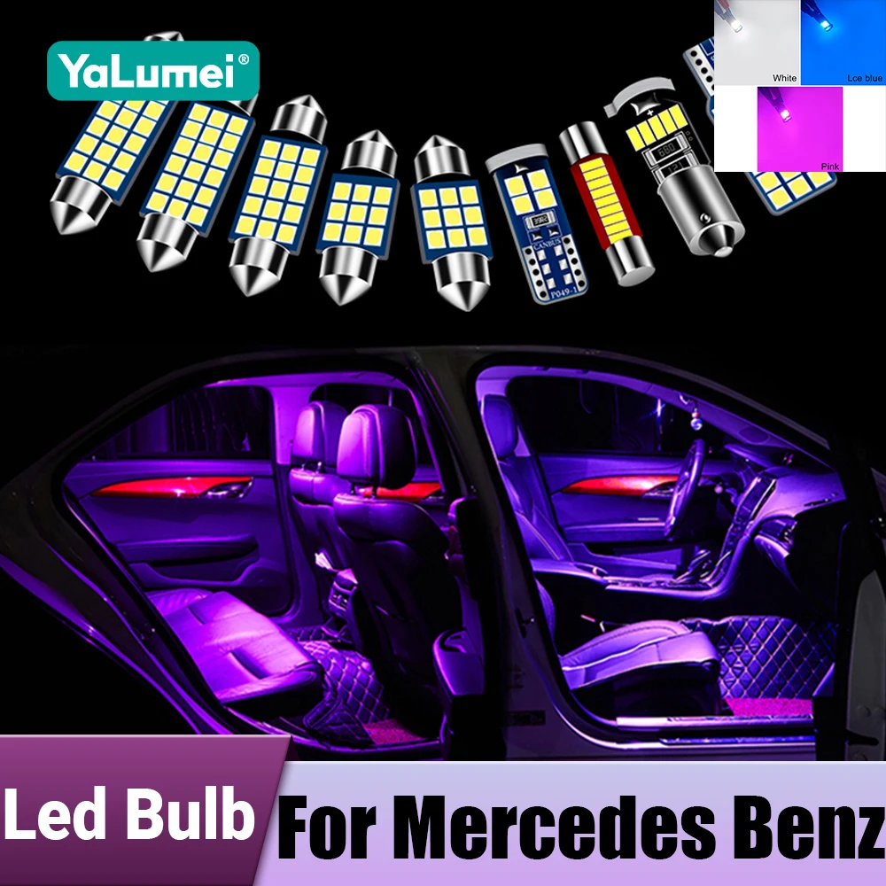 

Car LED Bulbs Interior Reading Lamps Vanity Mirror Door Trunk Lights Accessories For Mercedes Benz ML W164 ML350 ML320 4pcs