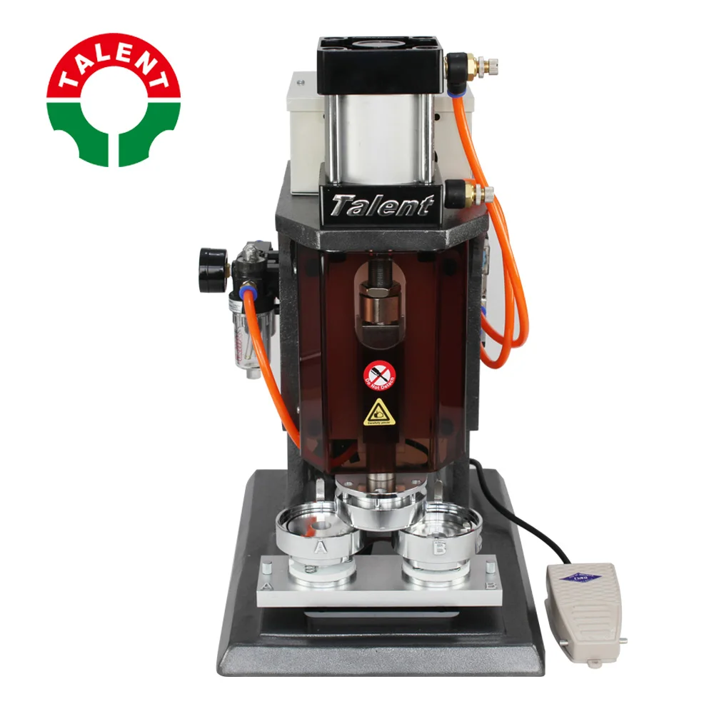 Wholesale High Quality TALENT Automatic Pneumatic Button Making Machine for Sale