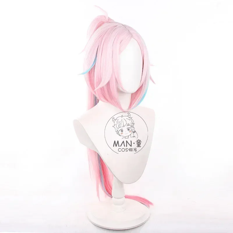 

CyGame Honkai:Star Rail Rappa Cosplay Wig Women Rappa 100cm Cosplay Tattoo Pink Long Wig Heat Resistant Hair Halloween Party