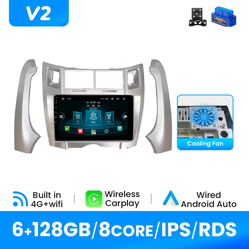 Android 14 Autostereo voor Toyota Yaris 2005-2011 1280*720 Touchscreen Draadloze CarPlay Android Auto 4G Wifi GPS DSP Multimedia