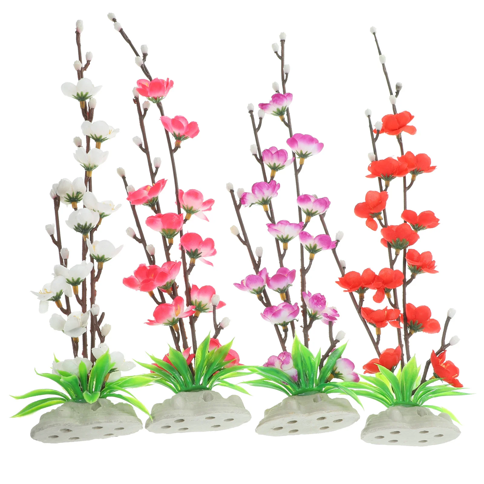 4 Pcs Fake Flowers Cooking Decorative Cloth Imitation Vivid Simulated Ornament for Sashimi Child Exquisite