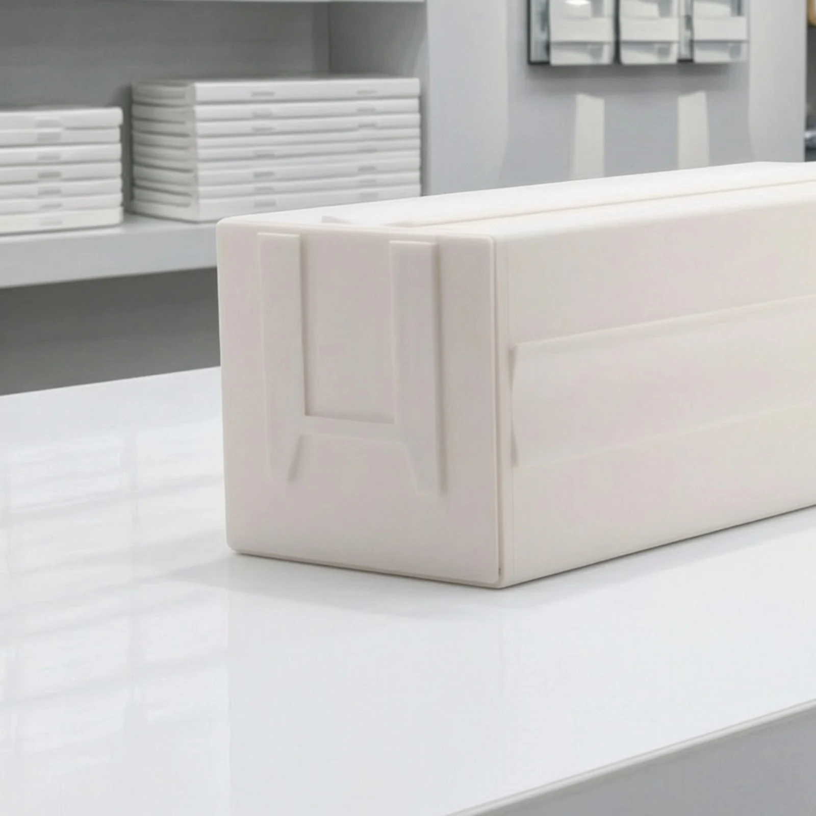 Lens Storage Box with Pull-out Drawer Practical Lens Storage Box with Label Holder Space-Saving Stackable