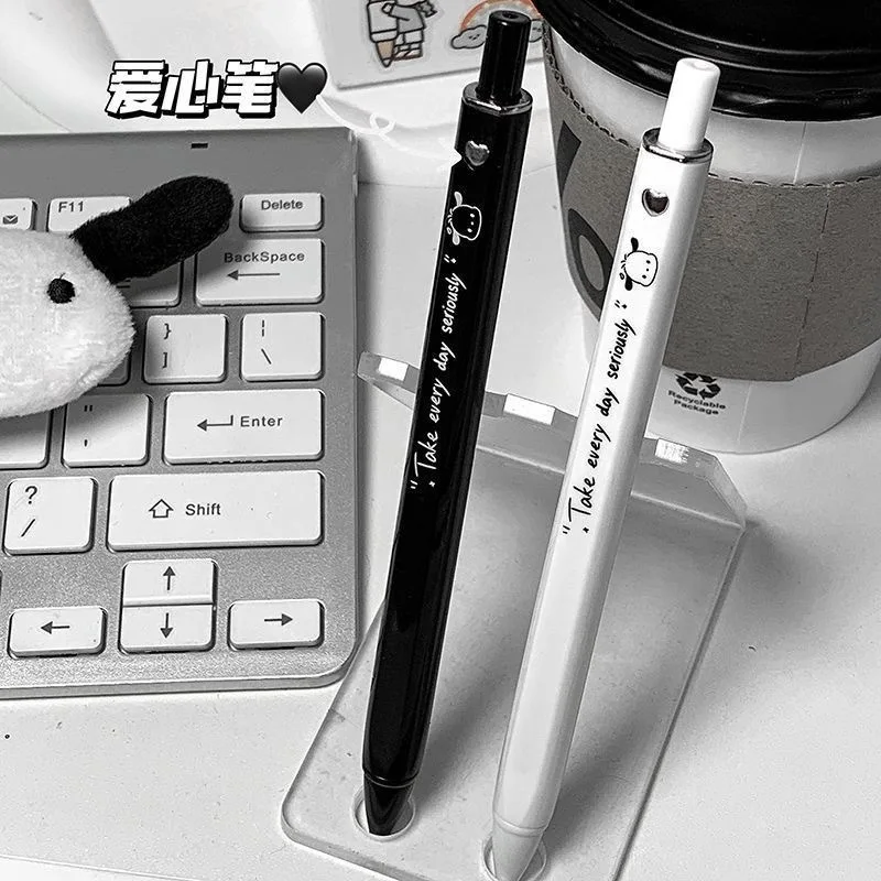 Sanrio Pochacco Neutral Pen Cute Kawaii Anime Student Cartoon Stationery Push Pen Homework Examination Signature Pen Girls Gifts