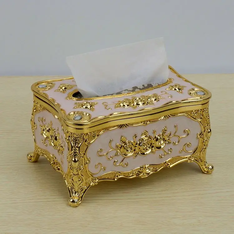 European Retro Tissue Box Creative Simple Pumping Paper Box Hotel Living Room Decoration Home Napkin Pumping