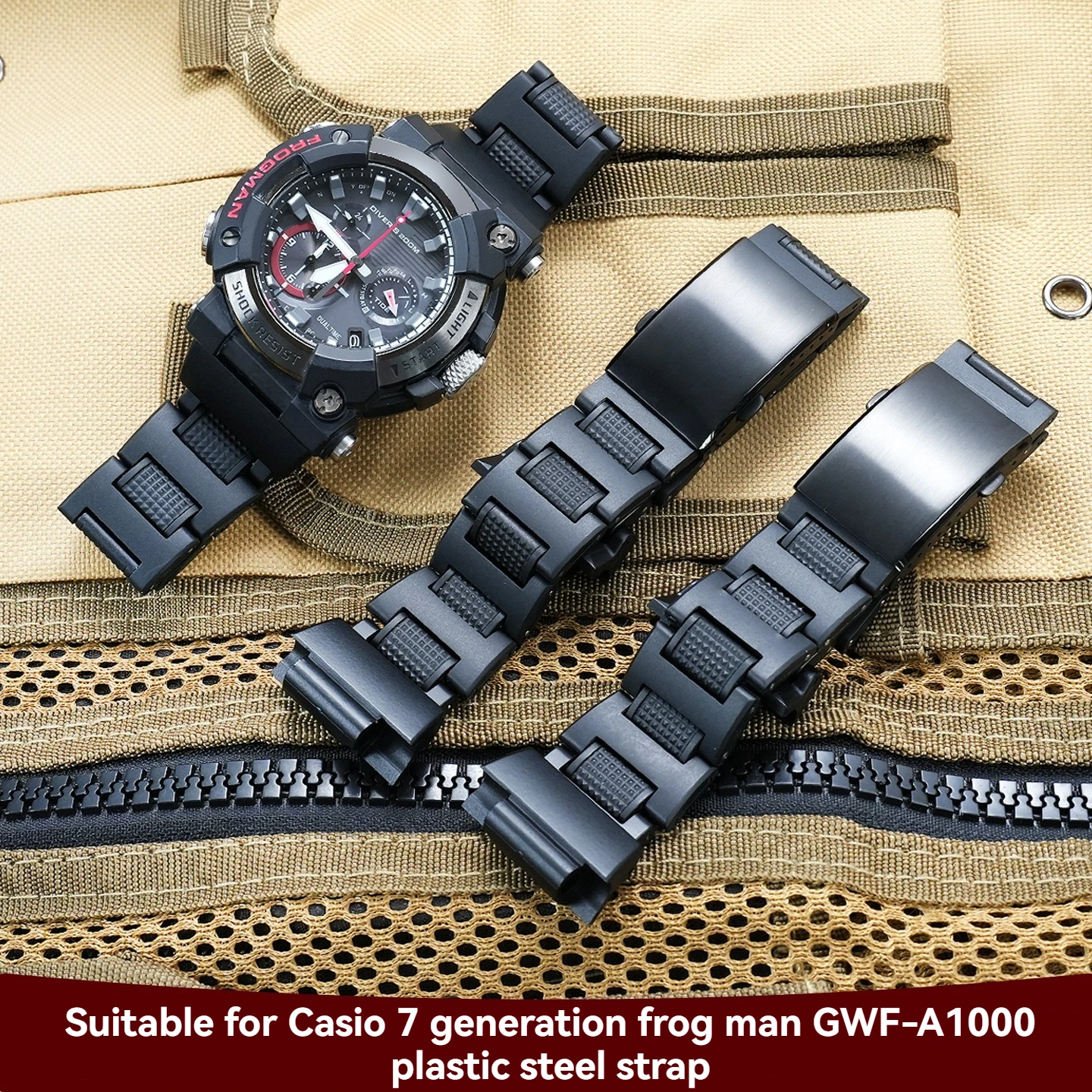 High-Quality, Lightweight Plastic-Steel Watch Band for the Casio G-Shock 7th Generation 5623 Watch (GWF-A1000 Modification)