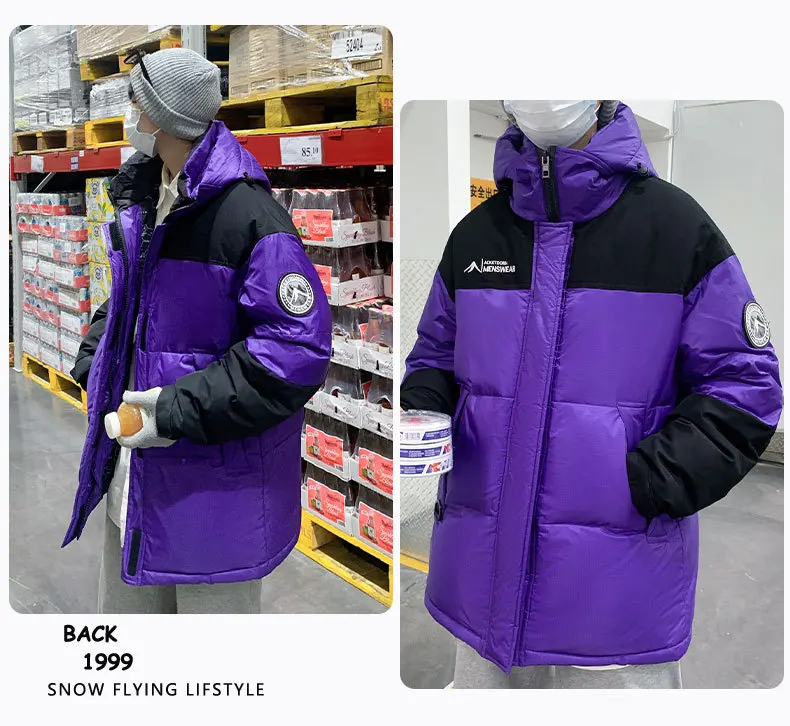 Men's Down Coats Parkas Loose-Fitting Winter Jacket Man Women Goose Down Jacket Warm Thick Casual Outdoor Puffer Padding HXY1672