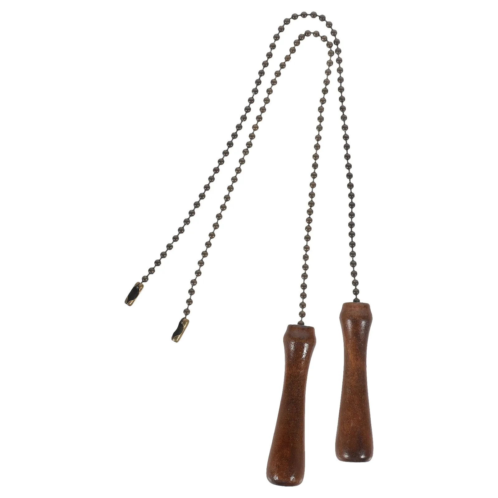 2 Piezas de Cadenas de Madera con Colgante de Abanico de Bronce para Ventilador de Techo, Cadenas Clásicas para Lámparas, Decoración del Hogar, Fiestas y Bodas