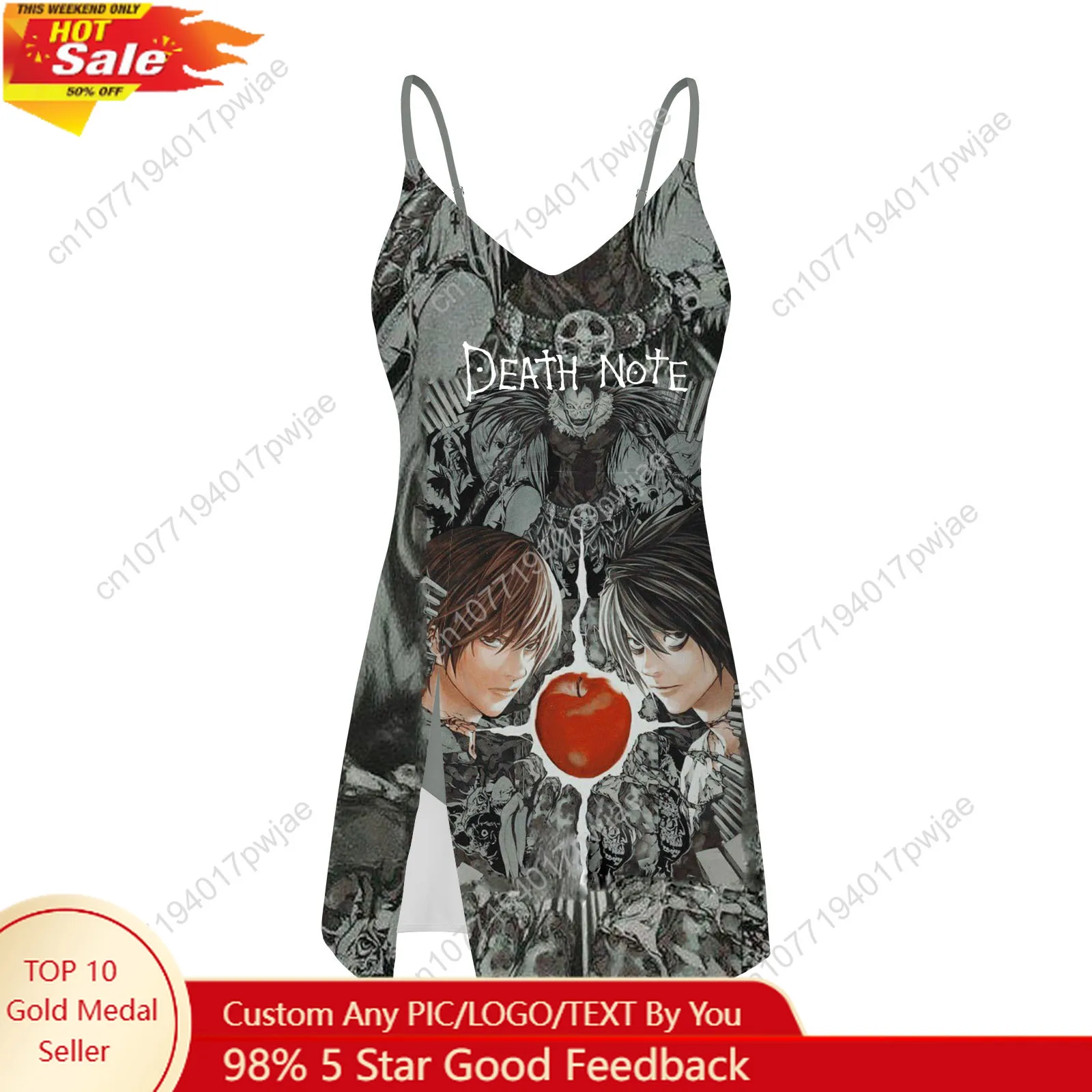 

Japan Anime DEATH NOTE Sling Dress Swimsuit Womens Bathing Suits Fashion Swimwear Pool Party Beach Bikini Custom Made Beachwear