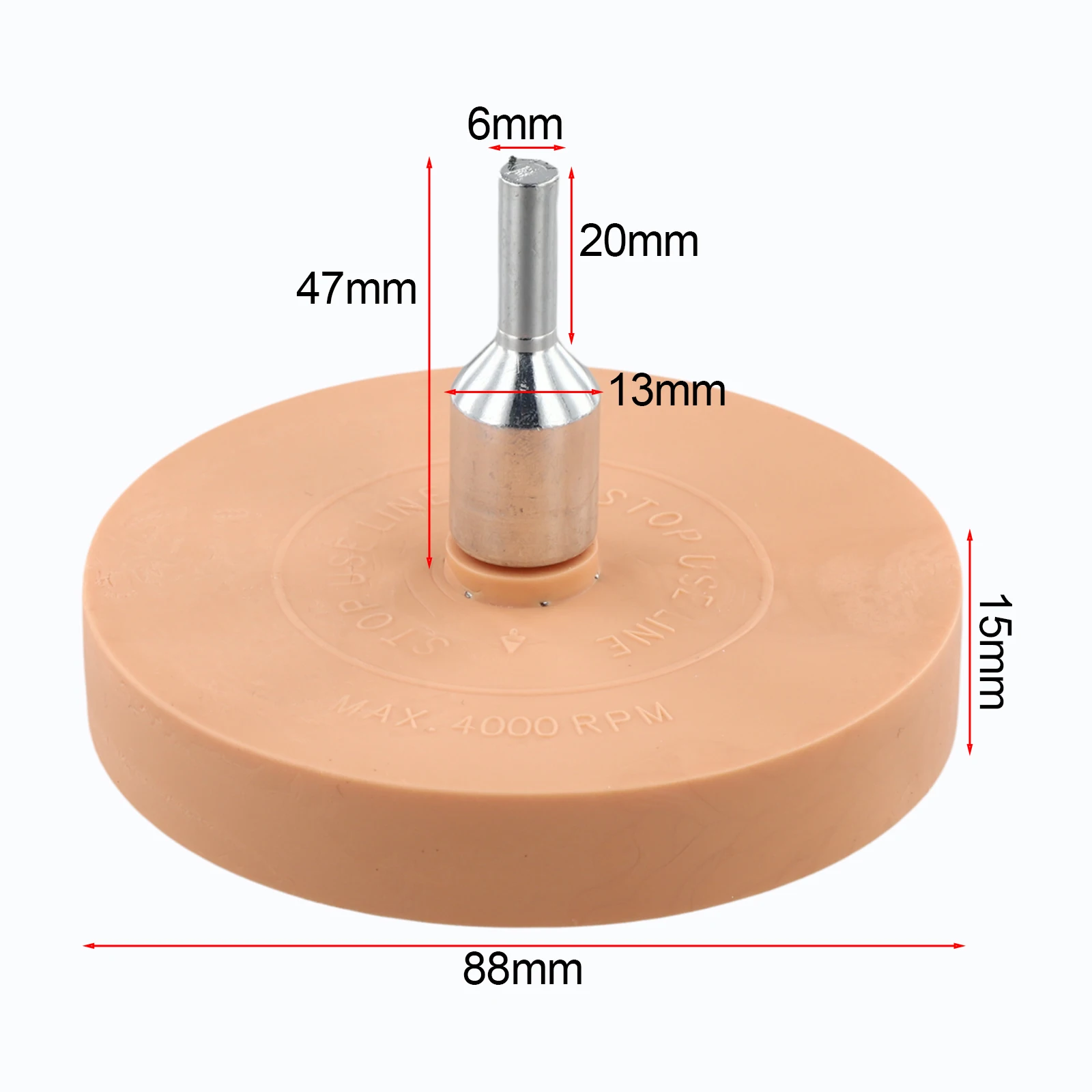 88mm Decal Remover Eraser Wheel Pneumatic Rubber Car Decals Remover Removal Eraser Wheel With Drill Adapter Sticker Removal Tool