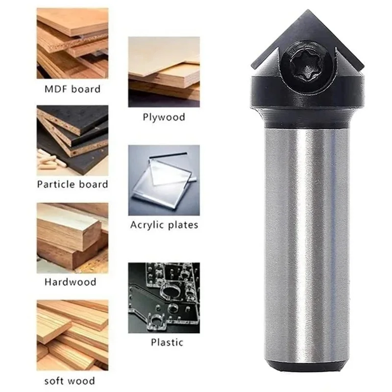 

Tungsten Carbide Woodworking Spoilboard V Bit cnc 45 degree lotting Cutter Bit CNC Engraving Solid Router Groove Milling Cutter