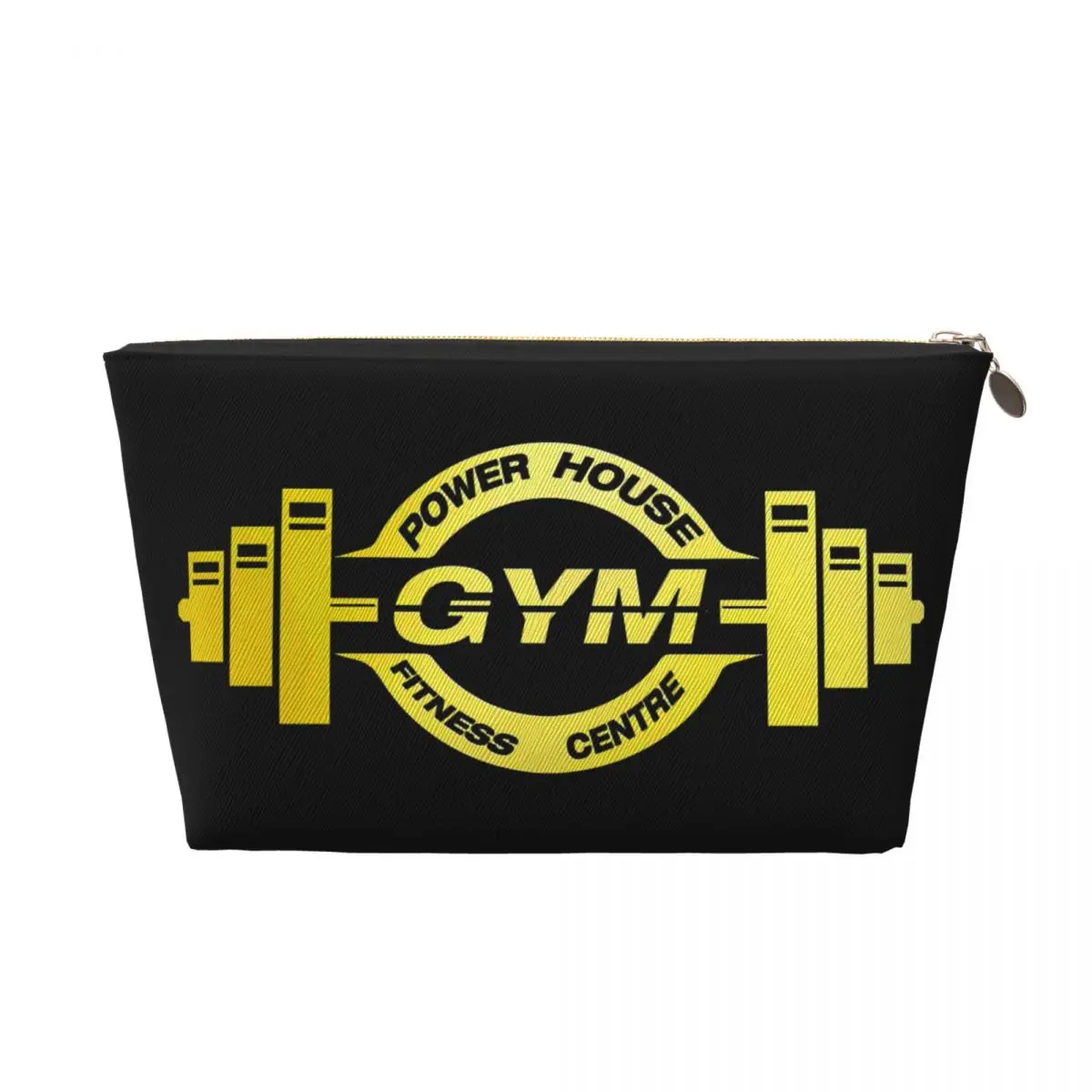 Custom Powerhouse Gym Cosmetic Bag Women Large Capacity Bodybuilding Fitness Muscle Makeup Case Beauty Storage Toiletry Bags