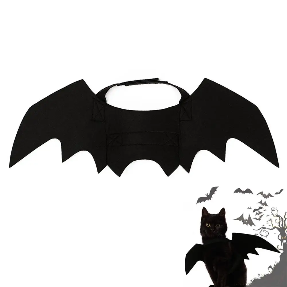 Halloween bonito roupas para animais de estimação preto morcego asas arnês traje para halloween cosplay cão festa de halloween para suprimentos para animais de estimação h y0z4