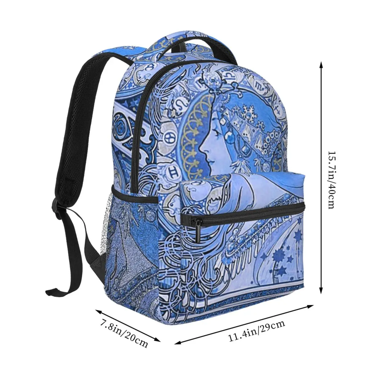 Zodiac - Alphonse Mucha Backpack Student BookBag Kids School Bag Laptop Shoulder Bags for Boys Girls