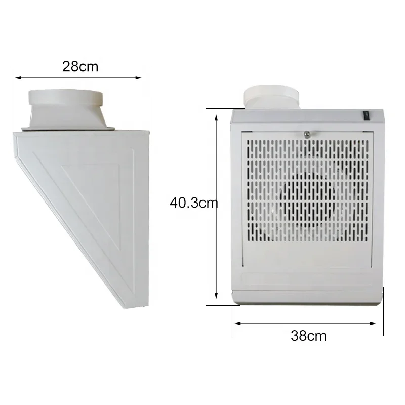 VANJINE جديد صغير موفر للطاقة وفعال بقعة الطرد المركزي التسليم السريع شفاط المطبخ المنزلي للاستخدام المنزلي