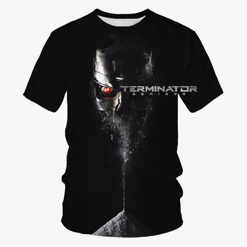 Summer Terminator Classic Movie 3D Print T-Shirts Men Women Short Sleeve T Shirt Streetwear Harajuku Y2k Tops Tees Kids Clothing