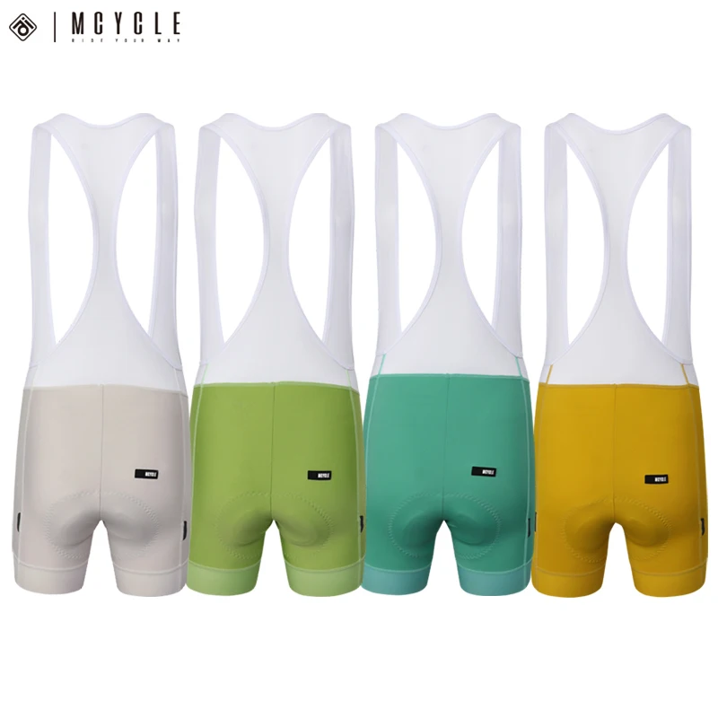 Mcycle Wholesale Bicycle Riding Cycling Shorts One Piece Cut Sport Bike Bib Short Padded Solid Color Women's Cycling Bib Shorts