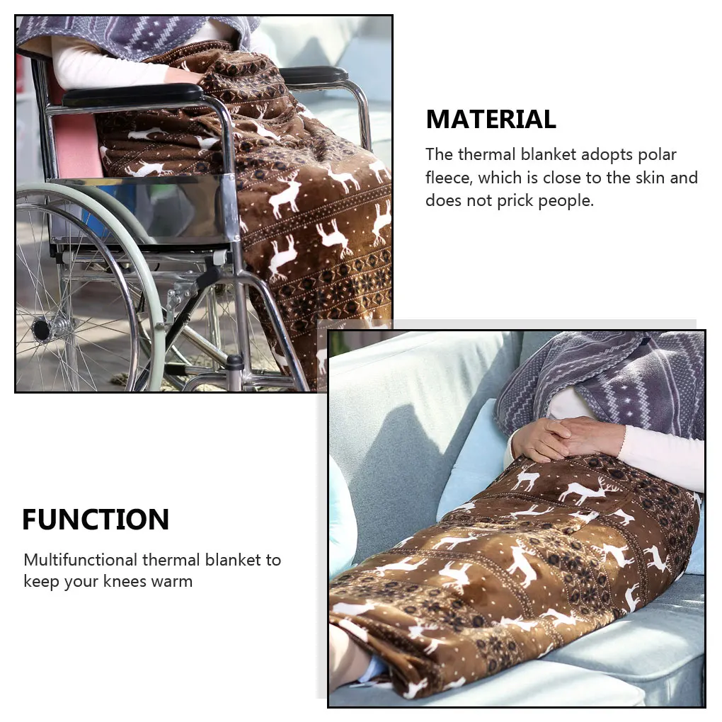 Thermal Blanket Polar Fleece Double Faced Velvet Reusable Rug Exquisite Appearance Woollen Blanket Elderly Leg Office Auto