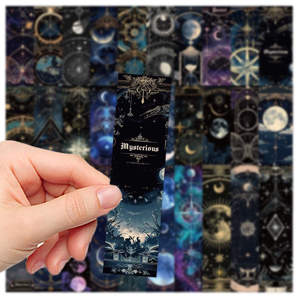 30PCS Starry Sky Tarot Bookmarks Ins Style Books Pages Book Mark Cartoon Printing Annotated Notebook Clip Creative Durable Gifts