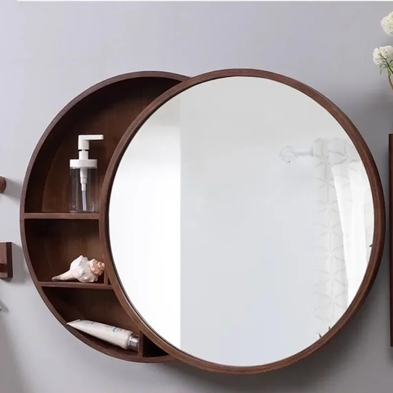 Bathroom Mirror Cabinets Vanity Organizer Storage Closet Standing Jewelry Mirror Cabinets Shelves Armario De Banheiro Home Decor