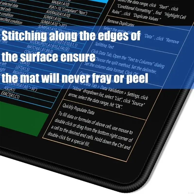 حصيرة كمبيوتر nonslip مع excels واختصار Word Pad for Office K1KF