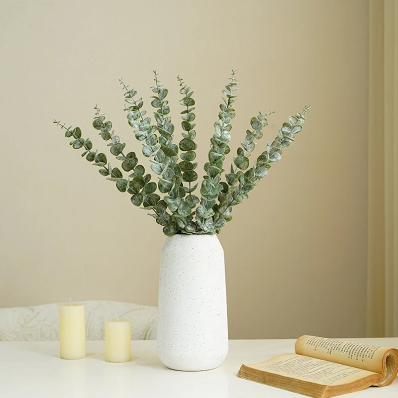 Artificial Eucalyptus Folhas, Green Plant Tree Stem, ramos verdes, decoração do casamento, Home Decor