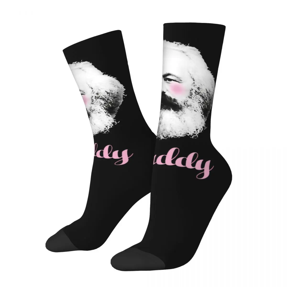 Karl Marx Socks Daddy Leisure Stockings Winter Non Slip Unisex Men Socks High Quality Graphic Climbing Socks