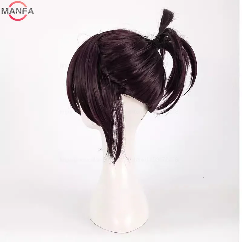 Anime Noragami yato corto viola scuro intrecciato Cosplay capelli resistenti al calore parrucche Costume + parrucca Cap