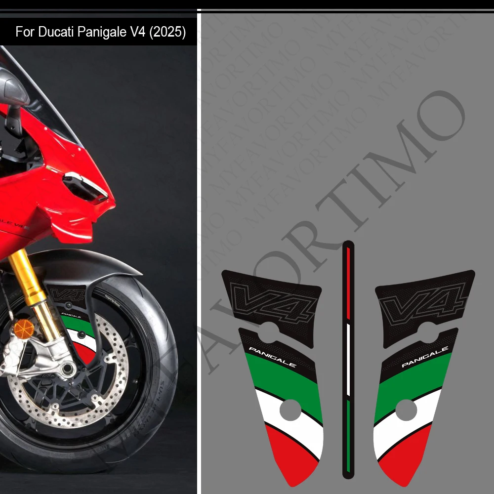 

For Ducati Panigale V4 S V4S Protector Motorcycle Tank Rear Behind Front Fairing Fender Stickers Decals 2025