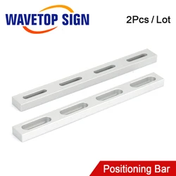 Wavtopsign-Barra de posicionamiento para mesa de trabajo, 2 unids/lote, con tornillo de posicionamiento, para máquina de grabado y marcado láser de fibra y Co2, bricolaje