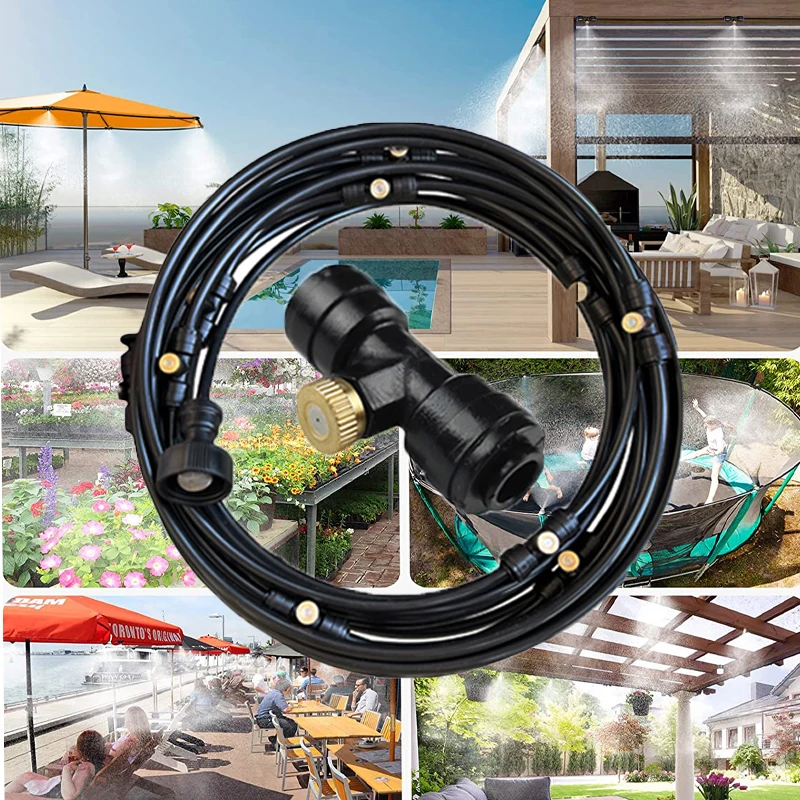 

6-20M Water Fogger Atomiser Fog Terrace Mister Misting System Fan Cooler Garden Nebulizers Water Fog Water Spray Cooling System