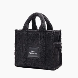 Luxury Brands Lambswool Tote Women's Handbags Designer Soft Plush Shoulder Crossbody Bag Faux Fur Shopper Bags for Women 2022