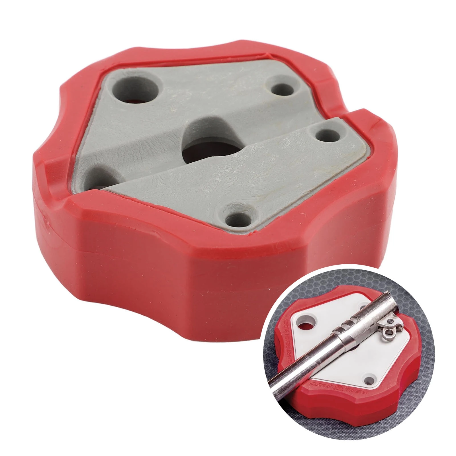 Plastic Bench Block Universal Tools Anti-Slip Base Grooved Center Repair Block Multi-Hole Surface Universal Bench Block