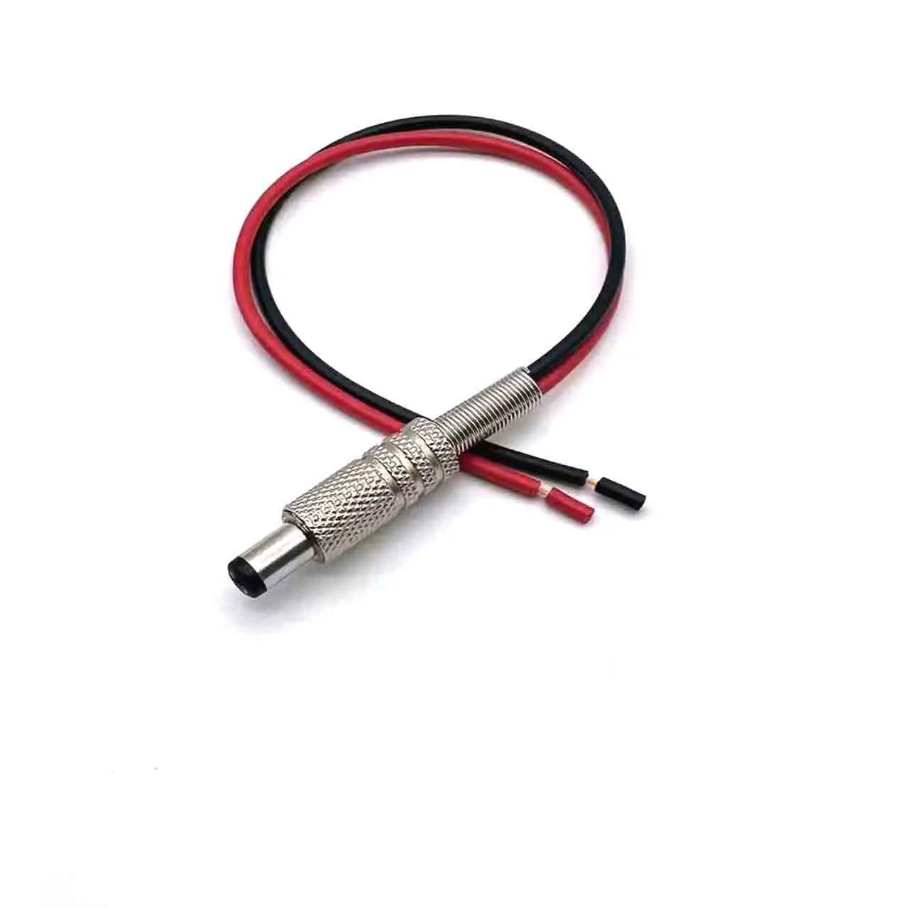 DC099 5.5 x 2.1mm 5.5 x 2.5mm DC Power Socket Threaded Male Female Connector Adapter With 20AWG Cable Wires DC-099  20CM