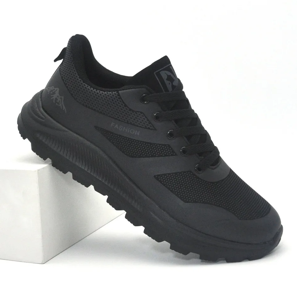 New Men Casual Sport Shoes Breathable Lightweight Sneakers Outdoor Mesh Black Running Shoes Athletic Jogging Tenis Walking Shoes