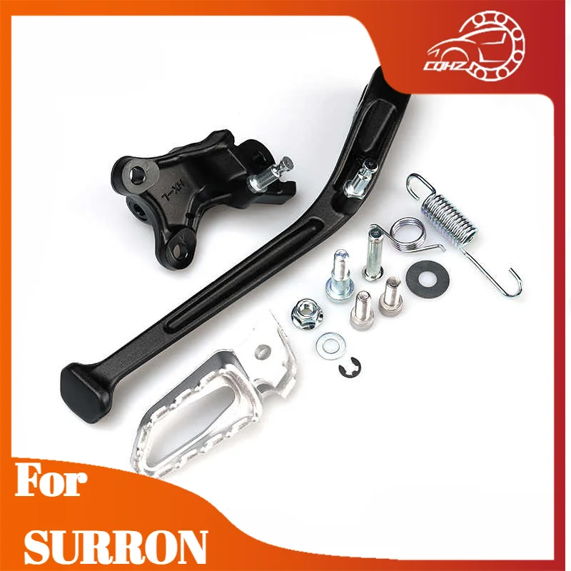 CQHZJ Motorcycles Left Right Side Support Footpegs Side Stand Assembly Fixing Bracket Kit For Surron Hyper Bee Long Short
