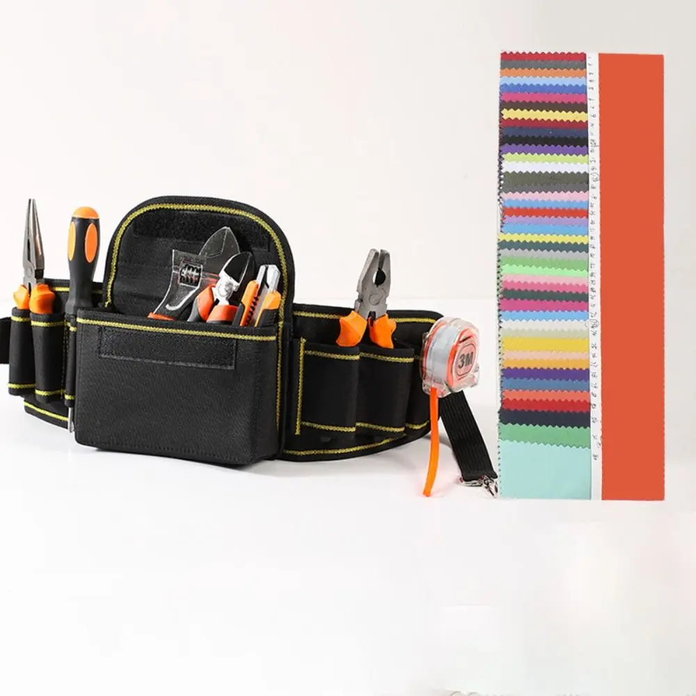 Multi-pocket Hardware Tool Kit Multi-functional Large Capacity Electrician's Tool Bag Sturdy Thicken Waist Pack Carpenter