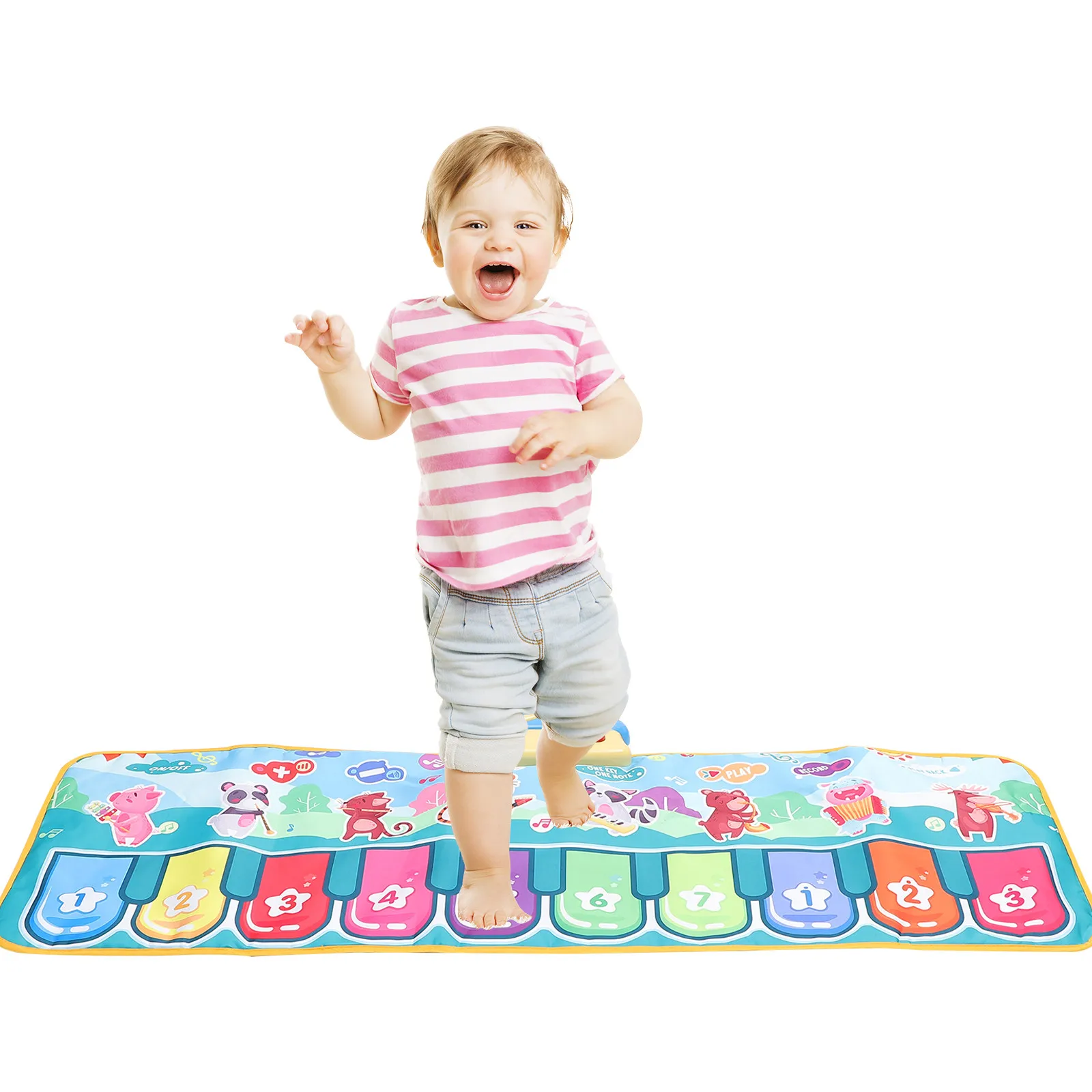 

Carpet Funny Kid Piano Blanket Keyboard Play Mat for Kids Musical Toddlers Animals Mats Baby