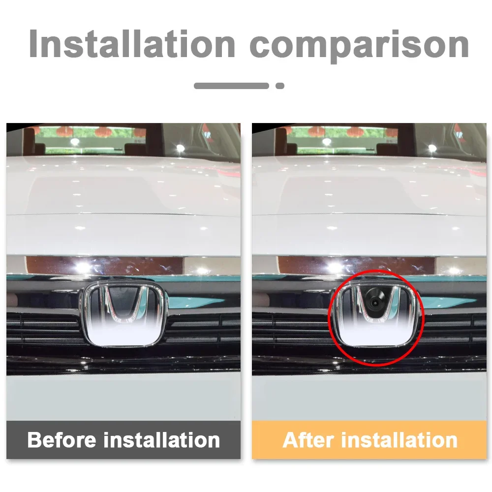 TEENRAM For Honda 2018 2021 2022 Accord Night Vision AHD Camera 1080P 150° Car Logo Front View Camera Waterproof Vehicle Cam