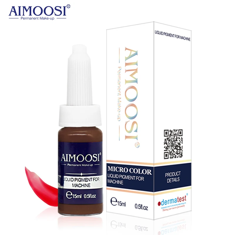 AIMOOSI 15ml tatuaje pigmentos semipermanentes tinta para Microblading maquillaje labios ojos ceja arte corporal belleza mujeres suministros 6