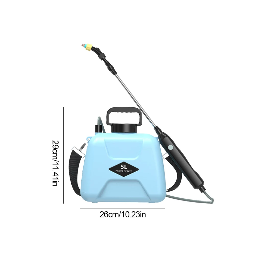 5L التلقائي مصنع مستر USB قابلة للشحن يده البخاخ زجاجة 2 طرق مقبض تلسكوبي 360 الدورية فوهة لوازم الحدائق #6