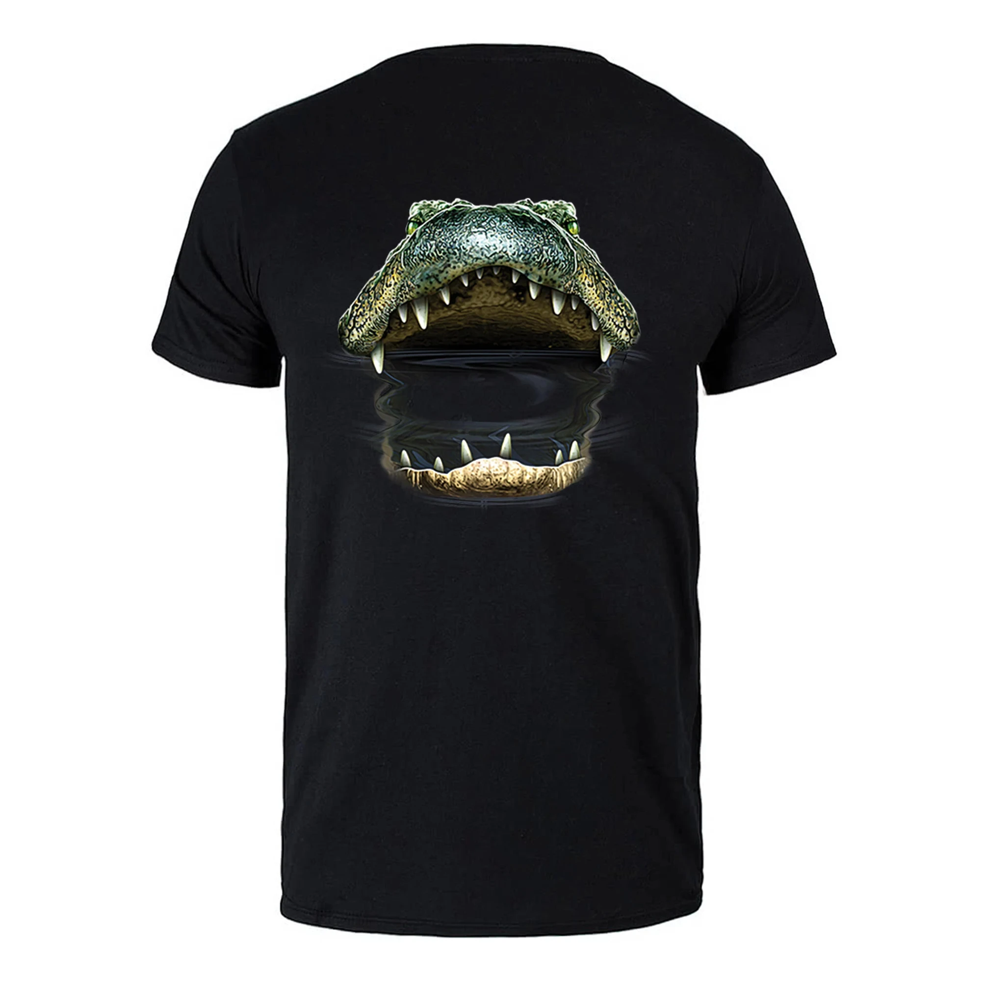 Graphic T Shirts Men's Gator Mouth T-shirt Alligator Crocodile Bite Reptile Lover Shirt Florida Swamp River Wild Animal