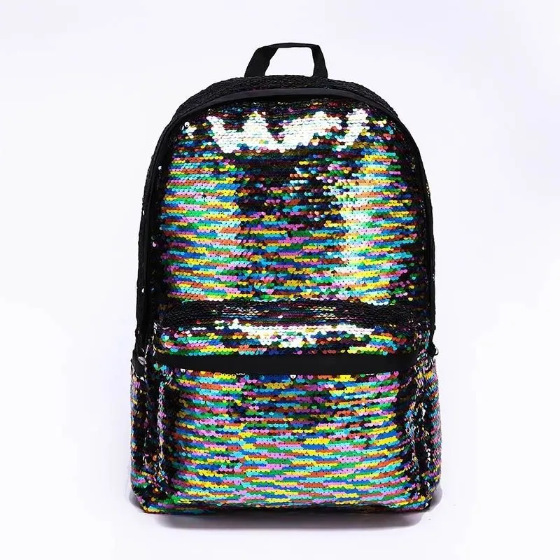 Colorful Burden Reduction Backpack Ultra Light Polyester Waterproof Backpack Sequins Can Be DIY Exquisite Simple Casual Fashion
